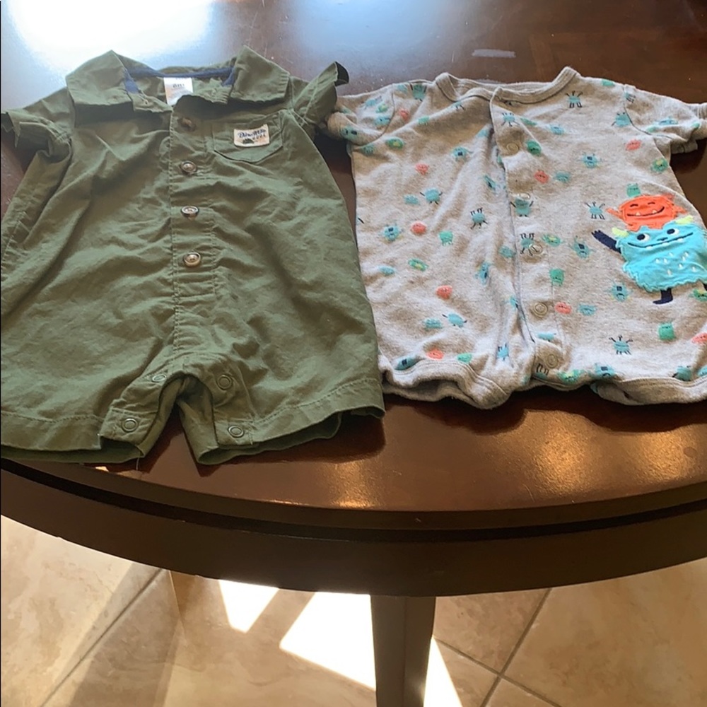 2 SS baby boy rompers